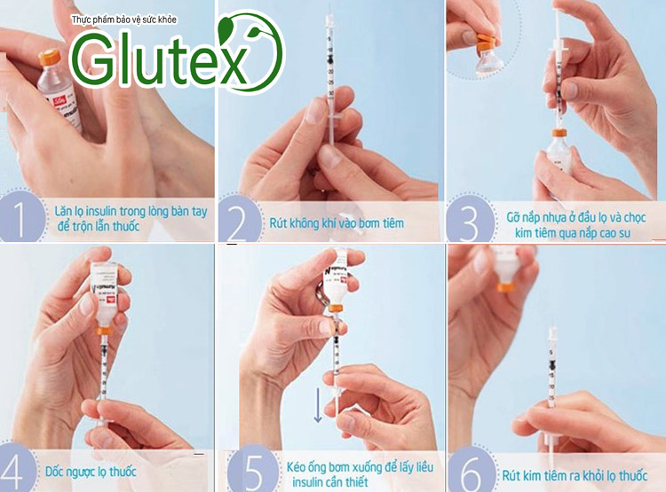 6 bước lấy insulin vào trong bơm tiêm