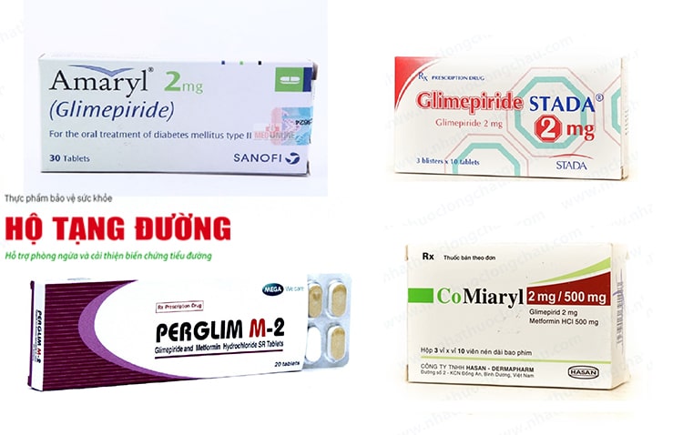 Một số loại thuốc chứa Glimepiride thường dùng.