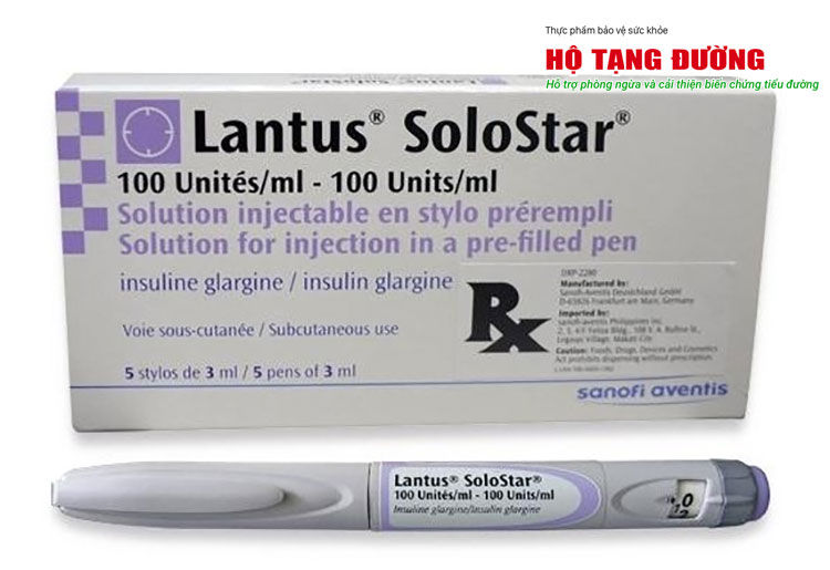 Bút tiêm Lantus dùng cho cả người tiểu đường type 1 và type 2