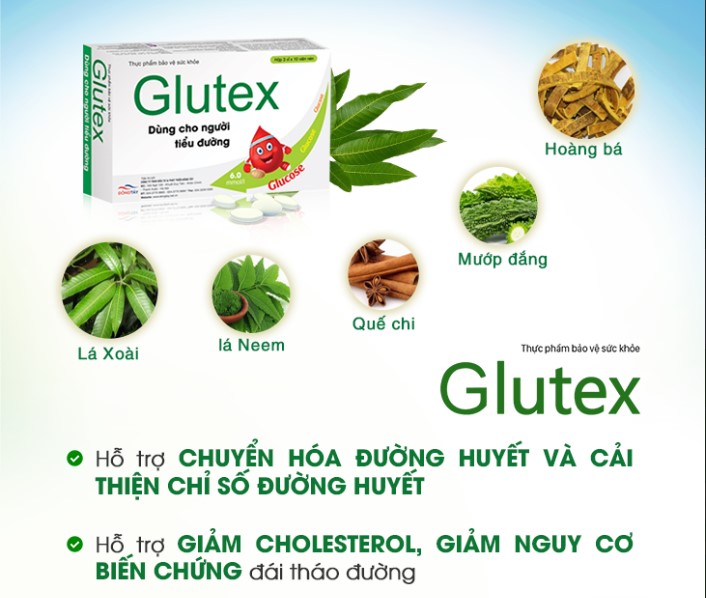 Nhiều thảo dược giảm đường huyết hiệu quả đều có trong viên uống thảo dược Glutex